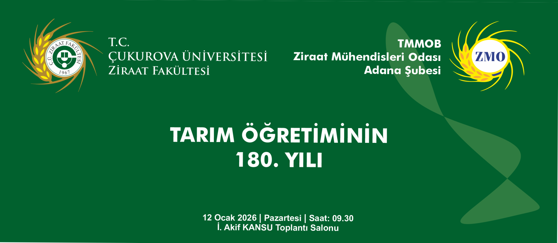 Tarım Öğretiminin 180. Yılı Kutlama Töreni Programı