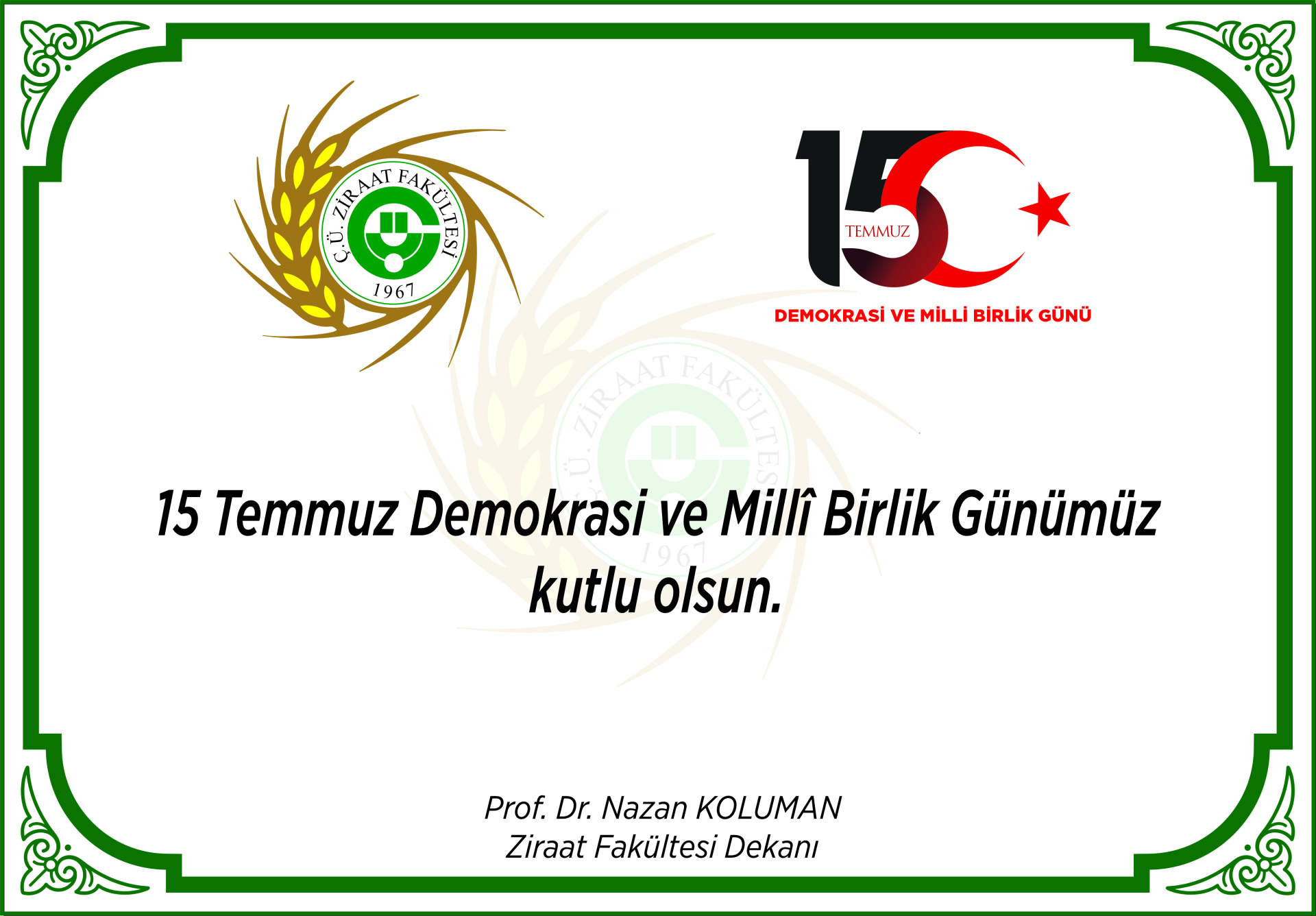 15 Temmuz Demokrasi ve Milli Birlik Günümüz Kutlu Olsun...